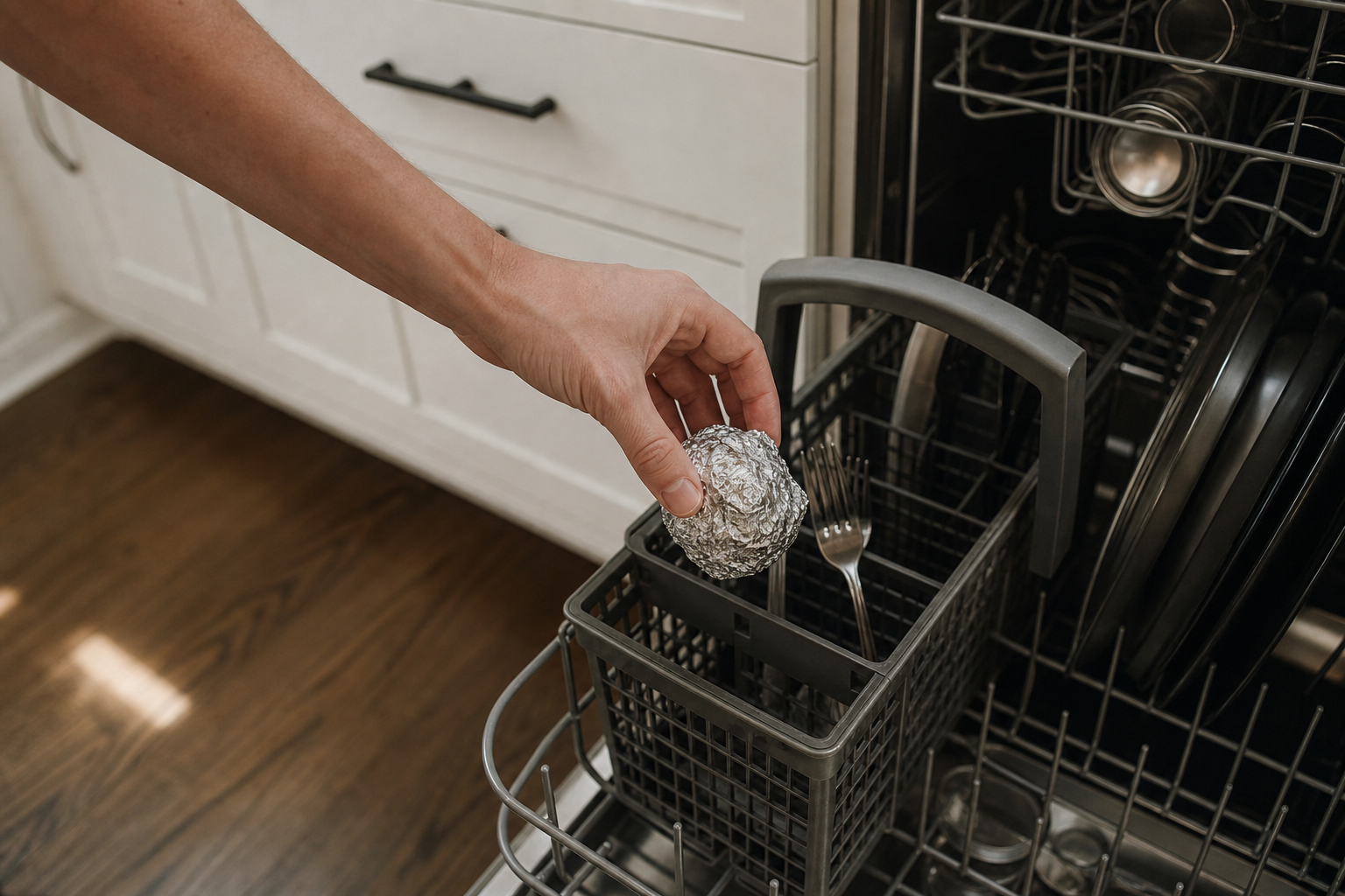 Viral Tinfoil in Dishwasher Hack Explained: The Atlanta Homeowner's Guide to Sparkling Silverware — visual 1